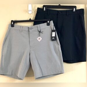 Bundle Travis Mathew Golf Shorts Size 35 Gray Black Athletic Golf Tennis Preppy